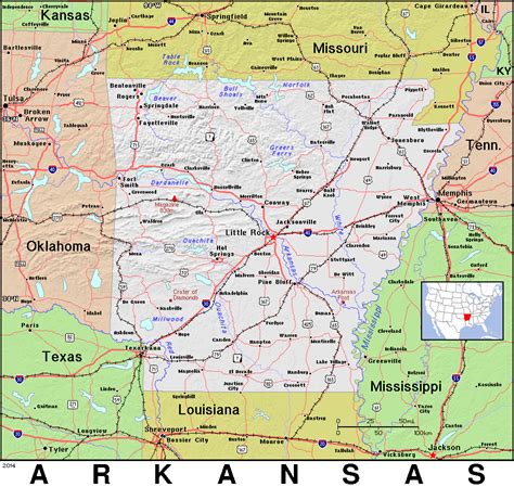 tess arkansas map